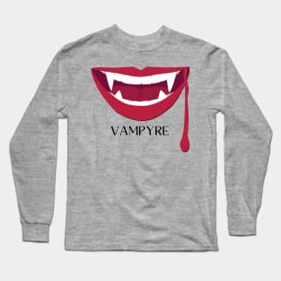 Vampyre blood and fangs Long Sleeve T-Shirt